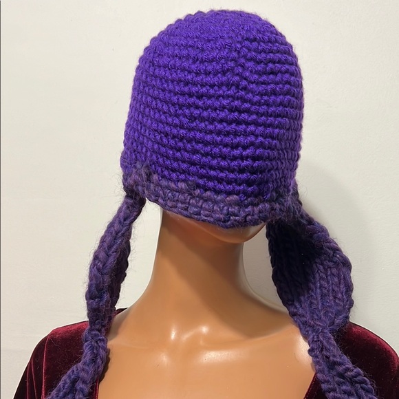 Chunky Purple Knit Balaclava main image 5